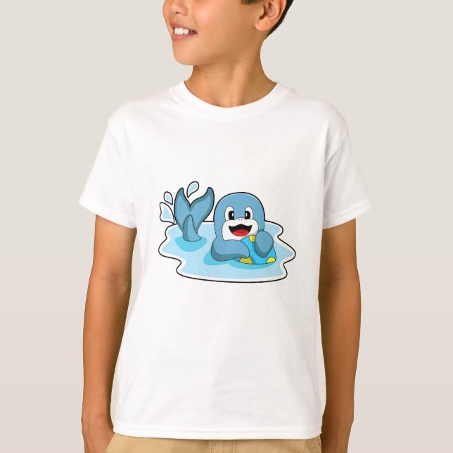 Dolfin med Vatten polo T Shirt (Framsida)