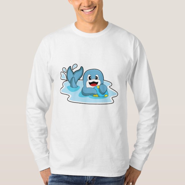Dolfin med Vatten polo T Shirt (Framsida)