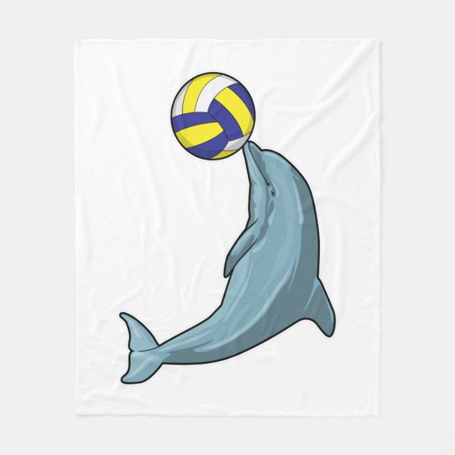 Dolfin med Volleyball Fleecefilt (Framsidan)