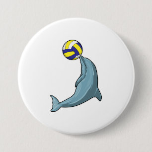 Dolfin med Volleyball Knapp