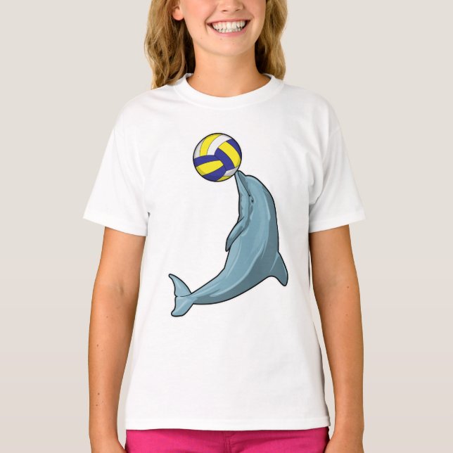 Dolfin med Volleyball T Shirt (Framsida)