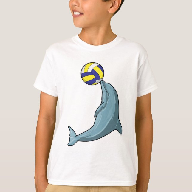 Dolfin med Volleyball T Shirt (Framsida)