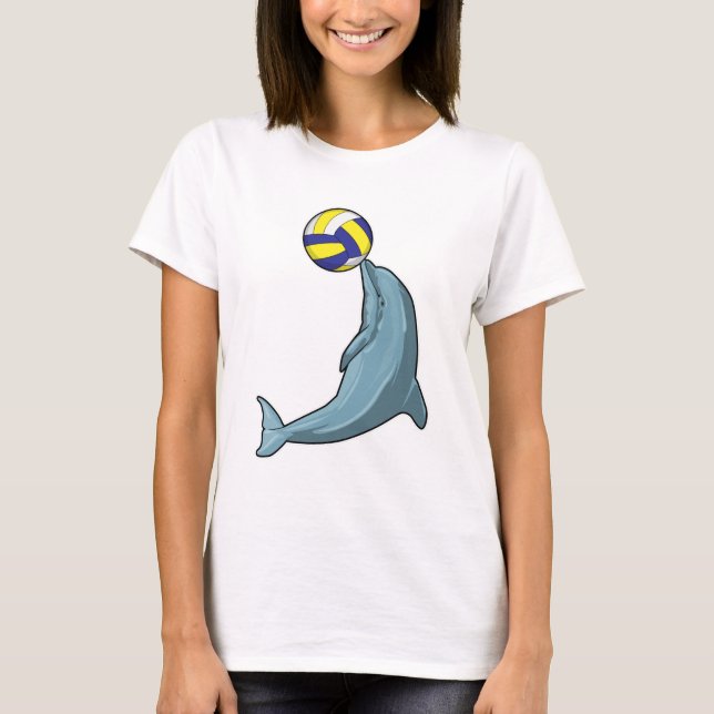 Dolfin med Volleyball T Shirt (Framsida)