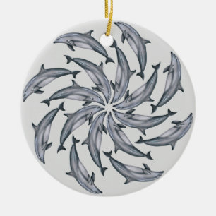 Dolfin Melamin Plate Ceramic Ornament