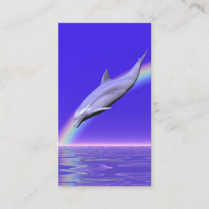 Dolfin och regnbåge visitkort
