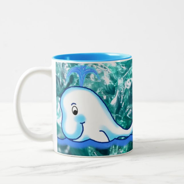 Dolfin och Whale Colorful Mugg (Vänster)