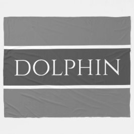 DOLFIN Sleek Söt 2 Tone Grått White Rand Fleecefilt