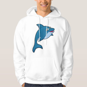 Dolfin vid simning med simmande glasögon hoodie