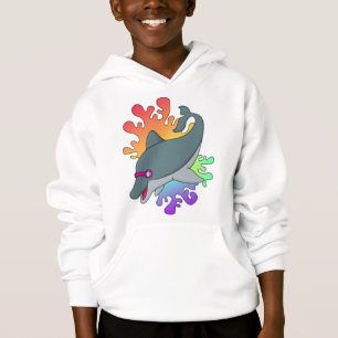 Dolfin vid simning med simmande glasögon t shirt