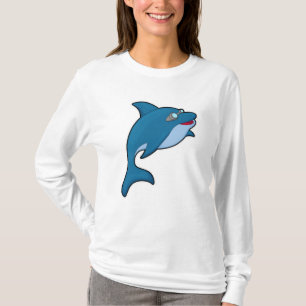 Dolfin vid simning med simmande glasögon t shirt