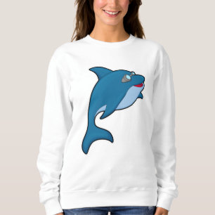 Dolfin vid simning med simmande glasögon t shirt