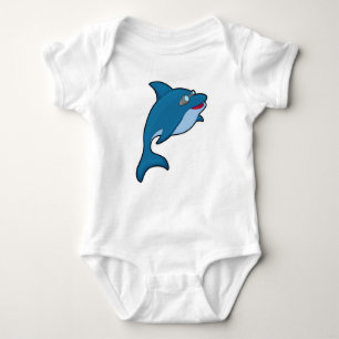 Dolfin vid simning med simmande glasögon t shirt