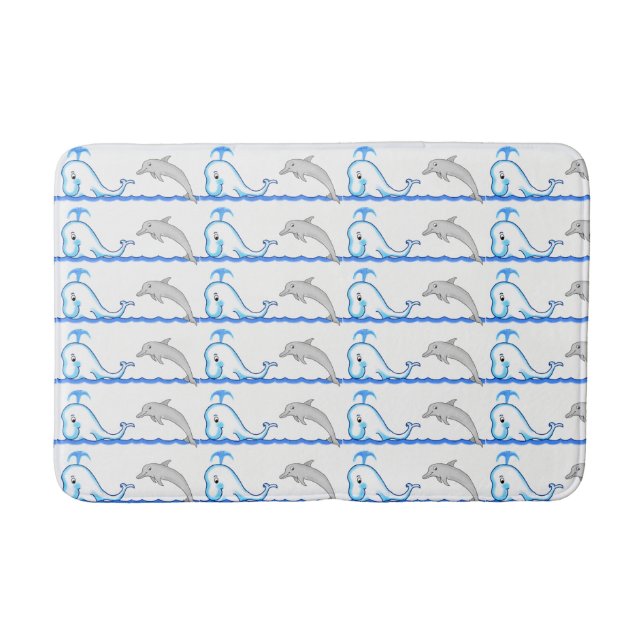 Dolfin & Whale Medium Bath Mat Badrumsmatta (Framsidan)
