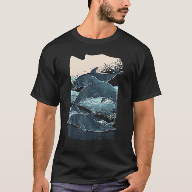 Dolfiner Dolphin Fish Sea Dolphinarium Nature Cons T Shirt (Framsida)