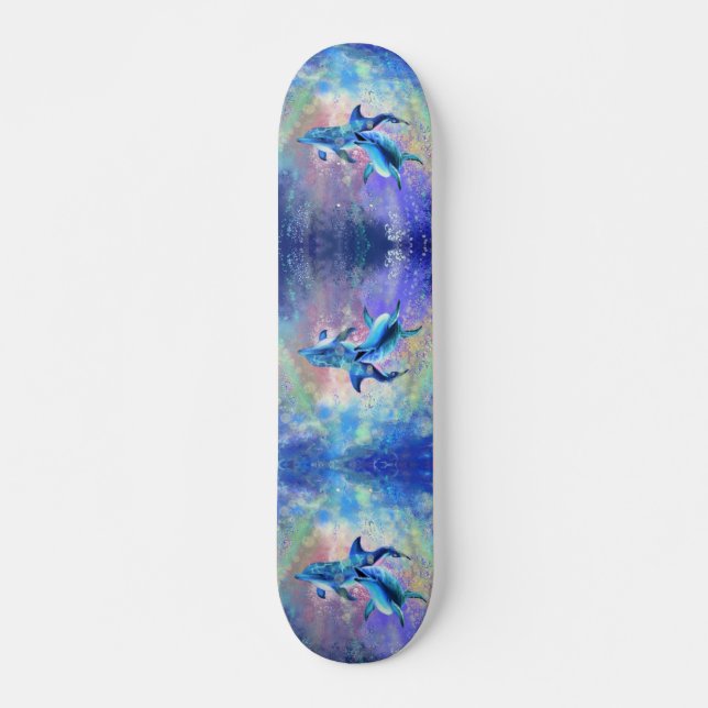 Dolfingpar - vackert mini skateboard bräda 18,5 cm (Framsida)