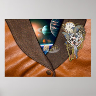 Dolfintid på läder poster