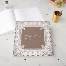 Doliy Lace Elegant Taupe Wedding