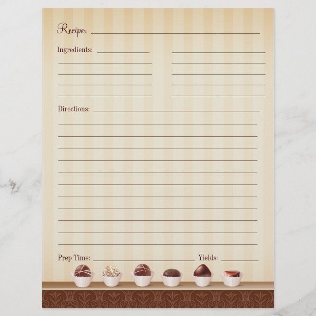 Dölj efter choklad, recept Infoga sidor (Framsida)