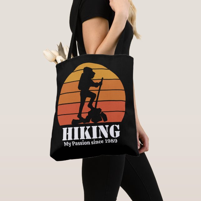 Dölj Hobby Retro Sunset Personalize Tygkasse (Närbild)