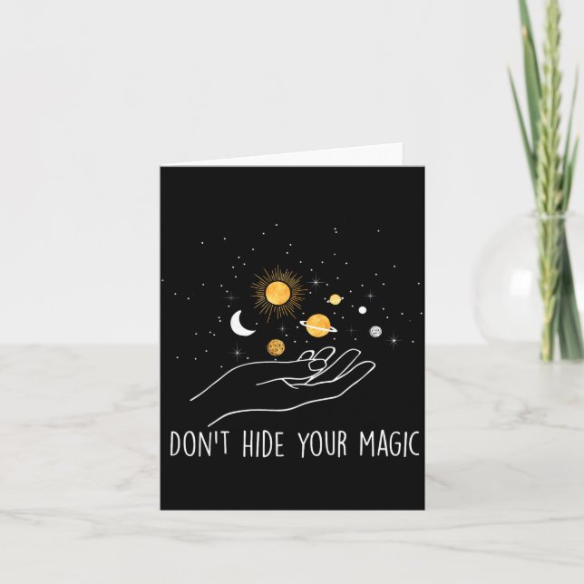 Dölj inte din magi Motiverande Citat Positiva Kort (Framsida)