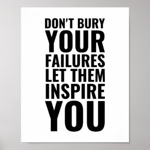 Dölj inte dina misslyckanden Inspirationsoffert Poster