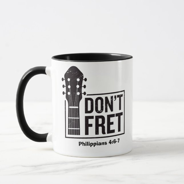 Dölj inte (filippianer 4:6-7) Guitar Mugg (Vänster)