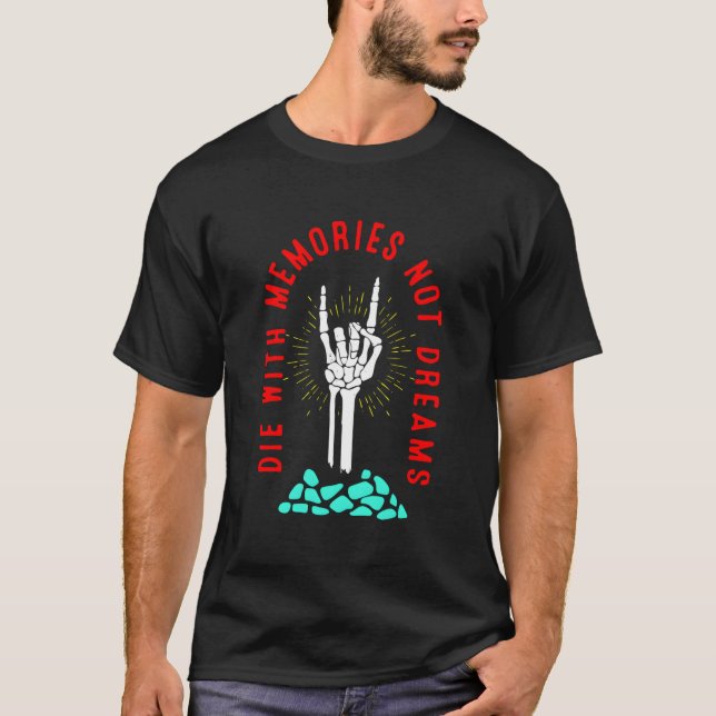 Dölj med minnen, inte med Skeleton-handben T Shirt (Framsida)