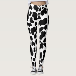 Dölj mönstrad svart- och vitkopida leggings