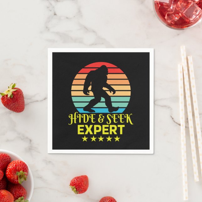 Dölj Och Sök Expert Bigfoot Rolig Pappersservett (Insitu)