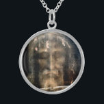 Dölja av Turin Sterling Silver Halsband<br><div class="desc">Dölja av Turin eller Turin Shroud är en längd av linnetrasan som uthärdar negationen,  avbildar av en man som föreges för att vara Jesus av Nazareth.</div>