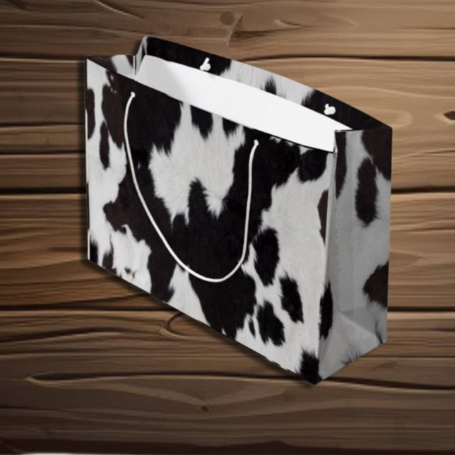 dölja svart vitt (cOW gIFT bAG)
