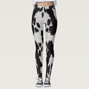 dölja svart vitt leggings