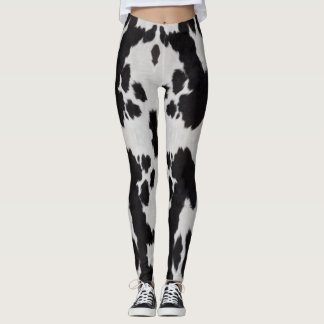 dölja svart vitt leggings