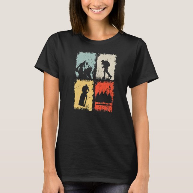 Dölja Vintage Hiker utomhus T Shirt (Framsida)