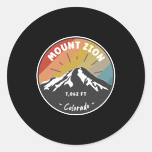 Döljer Mount Zion Colorado Runt Klistermärke