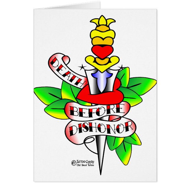 Dolk & hjärta #1002 hälsningskort (Framsidan)