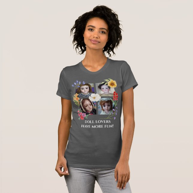 Doll Älskare har mer Roligt Fyra kvadratkvadratvåg T Shirt (Hel framsida)