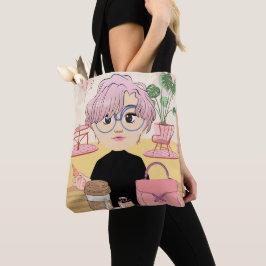 Doll, animerad, fantastisk,tecknad tygkasse