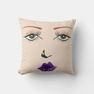 Doll Ansikte "Sten Girl Chic" Dekorativ kudde