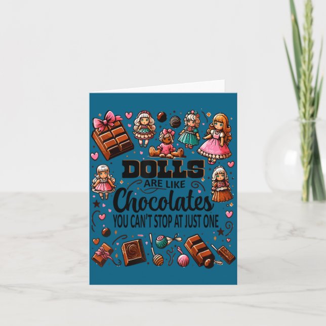 Doll Collector Delight Funny Quote Collecting Hobb Kort (Framsida)