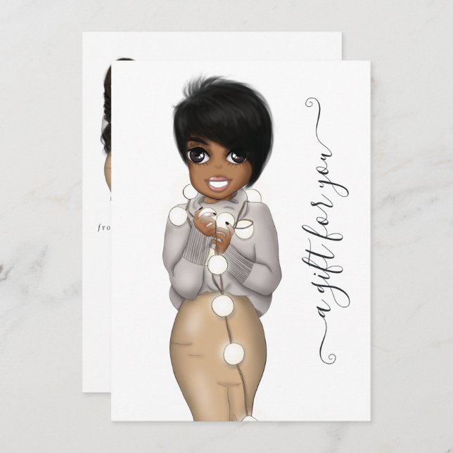 Doll för den afrikanska planeraren Vinterjul (Fram/baksida)