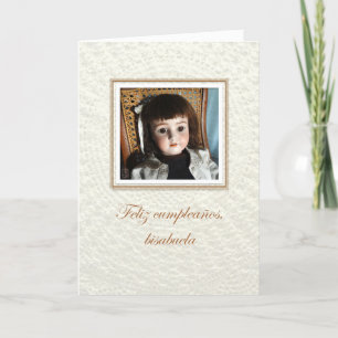 Doll Frances bisabuela/underbar mormor Birthday Kort