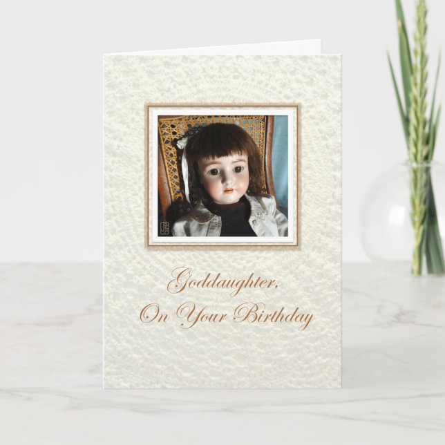 Doll Frances Goddotter Birthday Kort (Framsida)