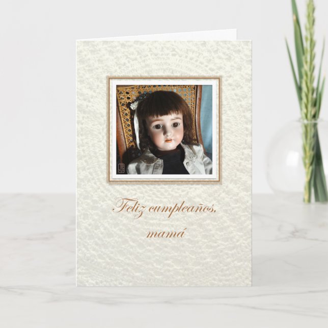 Doll Frances mamá/mamma Birthday Kort (Framsida)