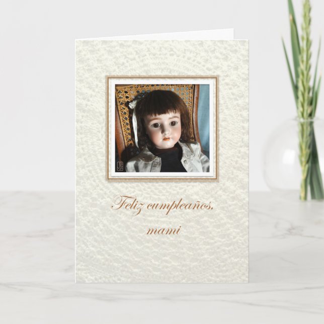 Doll Frances mami /mamma Birthday Kort (Framsida)