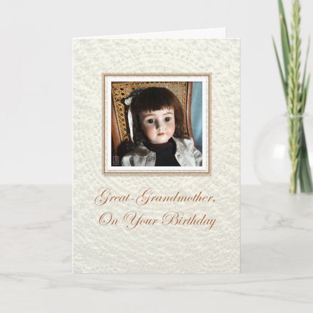 Doll Frances Underbar Grandmor Birthday Kort (Framsida)