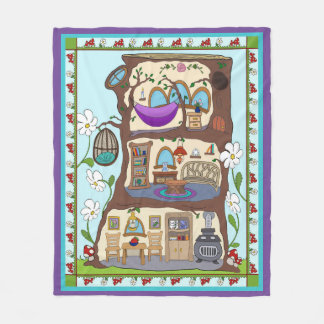 Doll House Blanket Fleecefilt