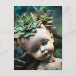 Doll i Succulent Garden Vykort