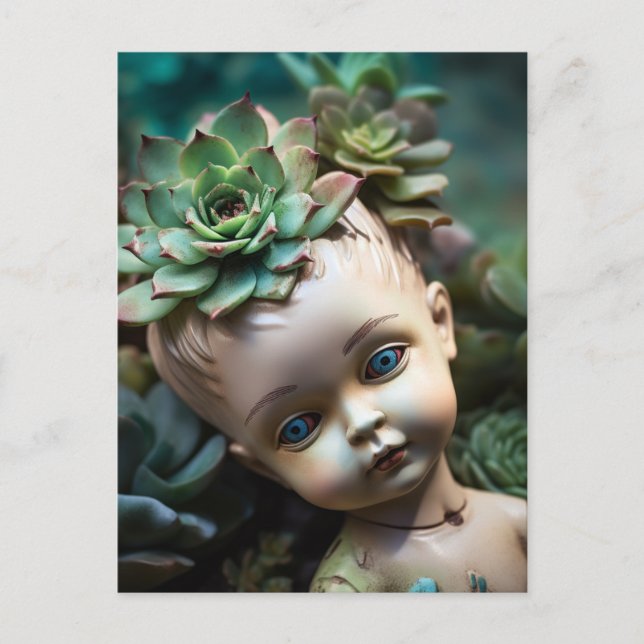 Doll i Succulent Garden Vykort (Framsida)