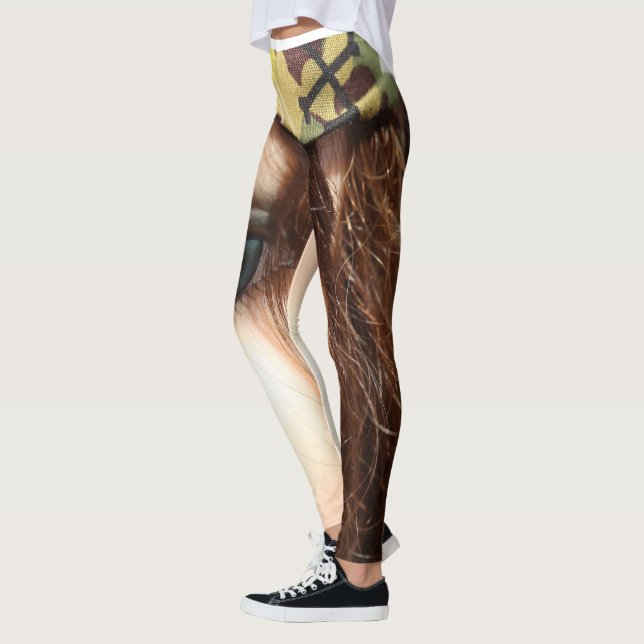 Doll Leggings-Doll Ansikte Unik Mode Leggings (Vänster)